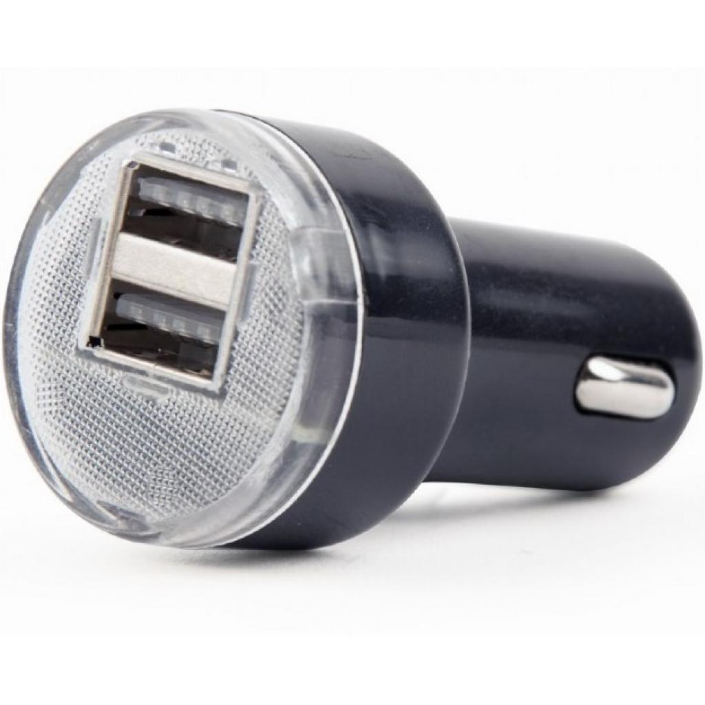 Зарядний пристрій EnerGenie USB 2.1A black (EG-U2C2A-CAR-02) - зображення 2