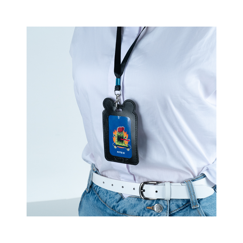 Бейдж Kite вертикальний на шнурку, чорний (K24-296-3) - изображение 7