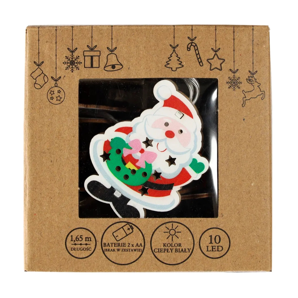 Гірлянда Chomik Санта Клаус 1.65 м 10 LED Теплий білий (5900779854086) - зображення 6