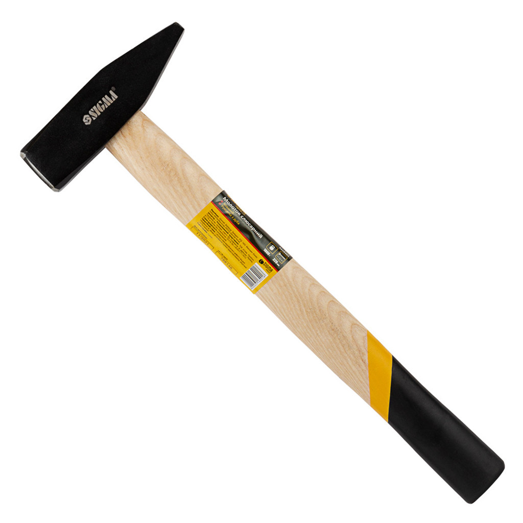 Молоток Sigma 1000г слюсарна дерев'яна ручка (дуб) (4316401) - зображення 1