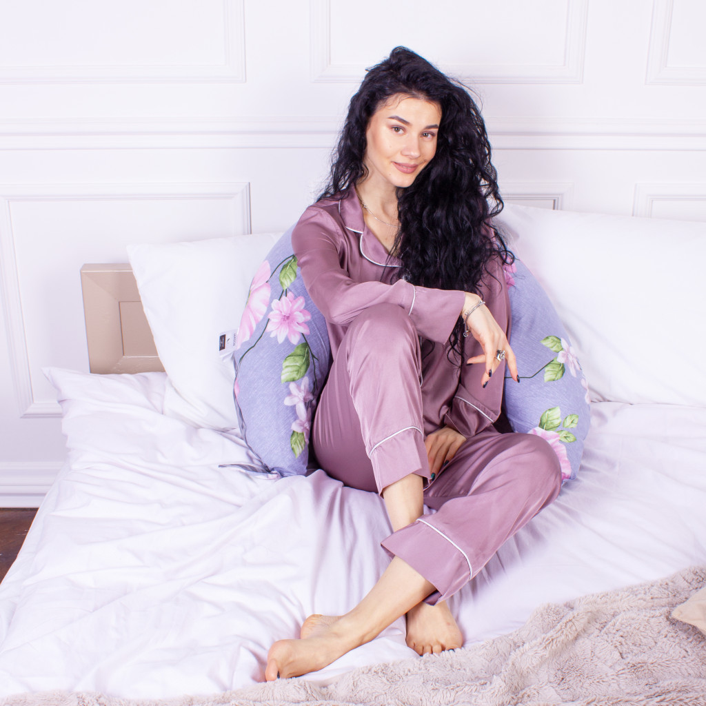 Подушка MirSon для вагітних та годування №8316 Print Line 19-6757 Regina Бязь 30х170х20 см (2200006200413) - зображення 6