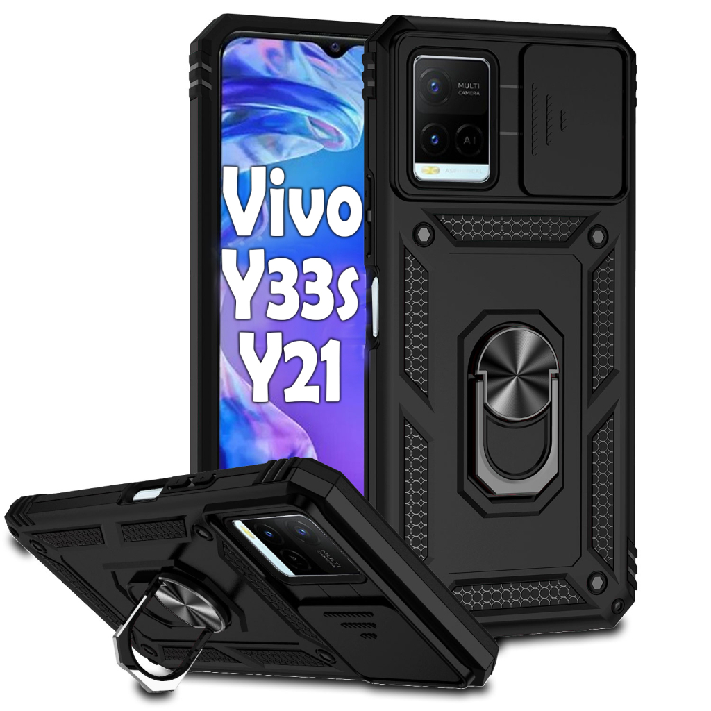 Чохол до мобільного телефона BeCover Military Vivo Y33s / Y21 Black (708834) - зображення 1