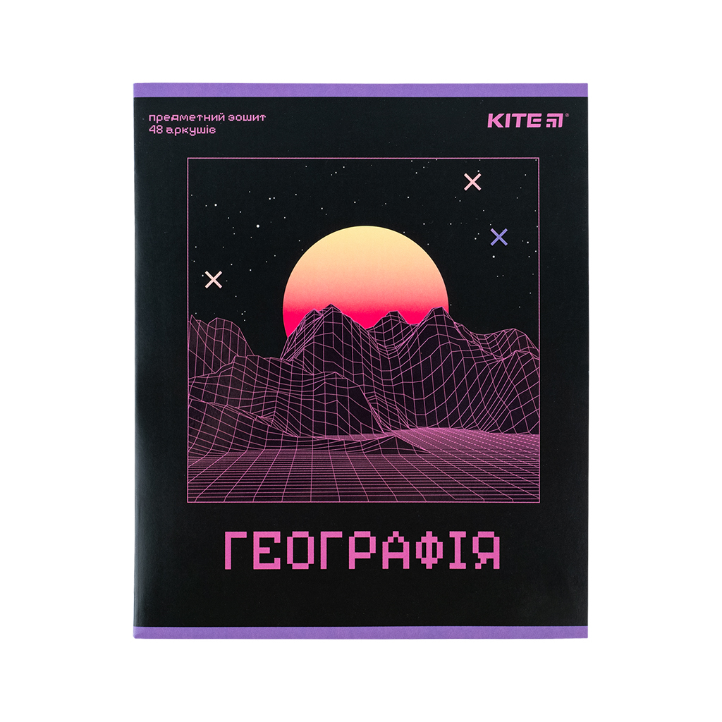Зошит Kite предметний Neo 48 аркушів, географія клітинка (K24-240-13) - зображення 1