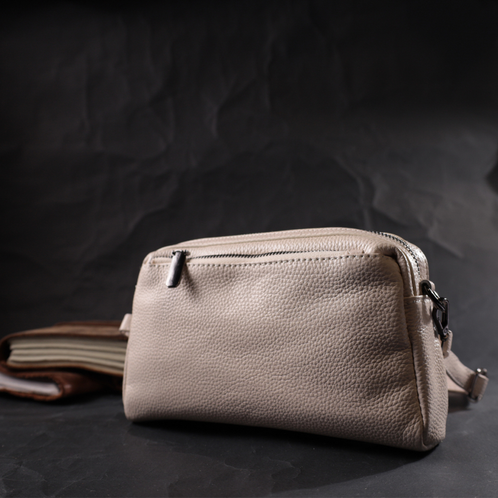 Сумка Vintage З м'якої натуральної шкіри Біла (22376) - зображення 8