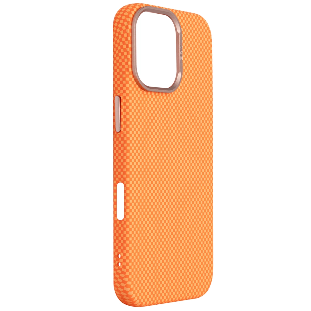 Чохол до мобільного телефона Armorstandart LikeCarbon2 SE MagCase Apple iPhone 17 Kevlar Orange Rose Gold (ARM89167) - зображення 3