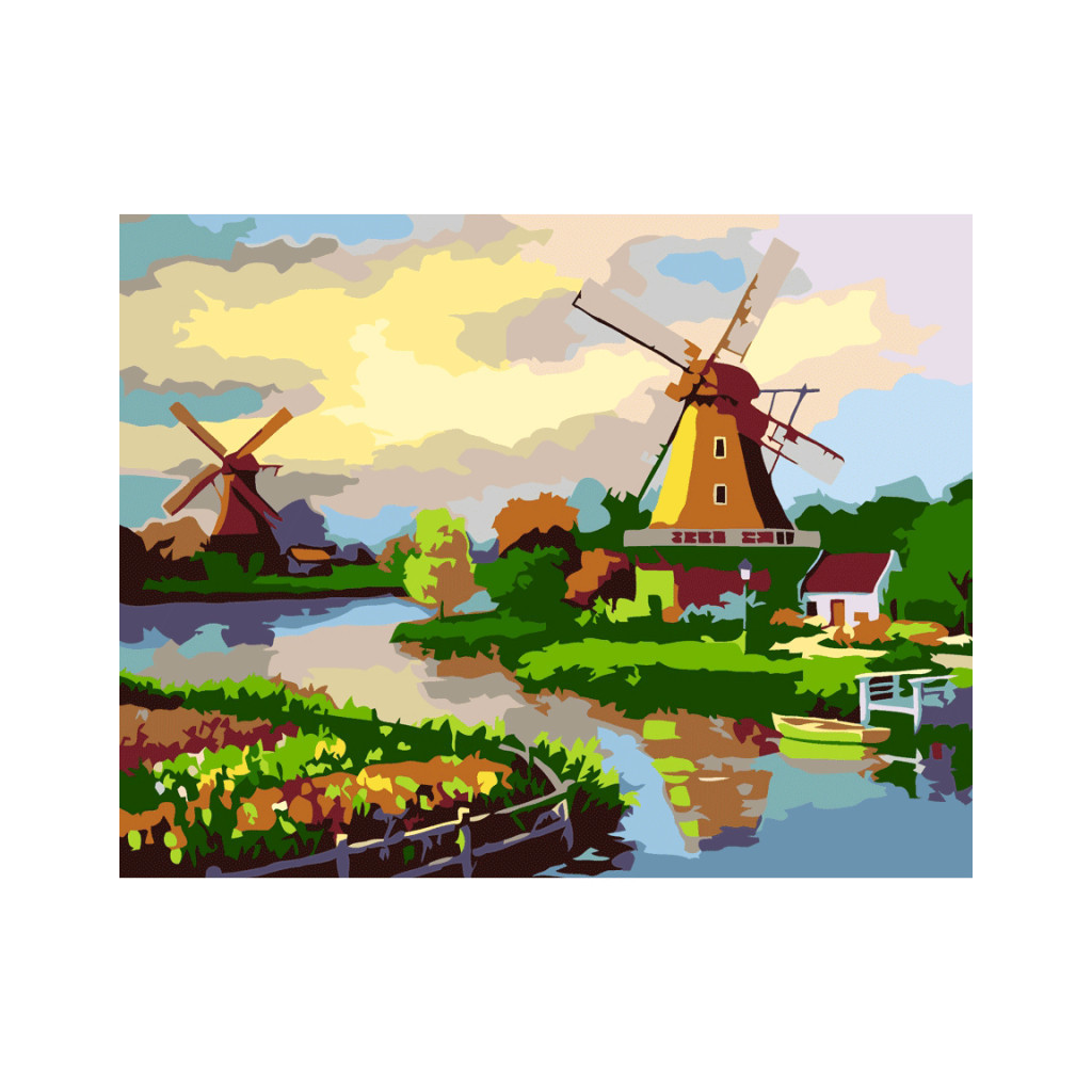 Картина по номерам Rosa Start Млин біля річки 35х45 см (4823098518853) - зображення 1