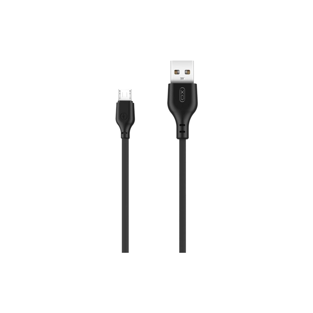 Дата кабель USB 2.0 AM to Micro 5P 2.0m 2.1A black XO (XO-NB103-BK) - зображення 1