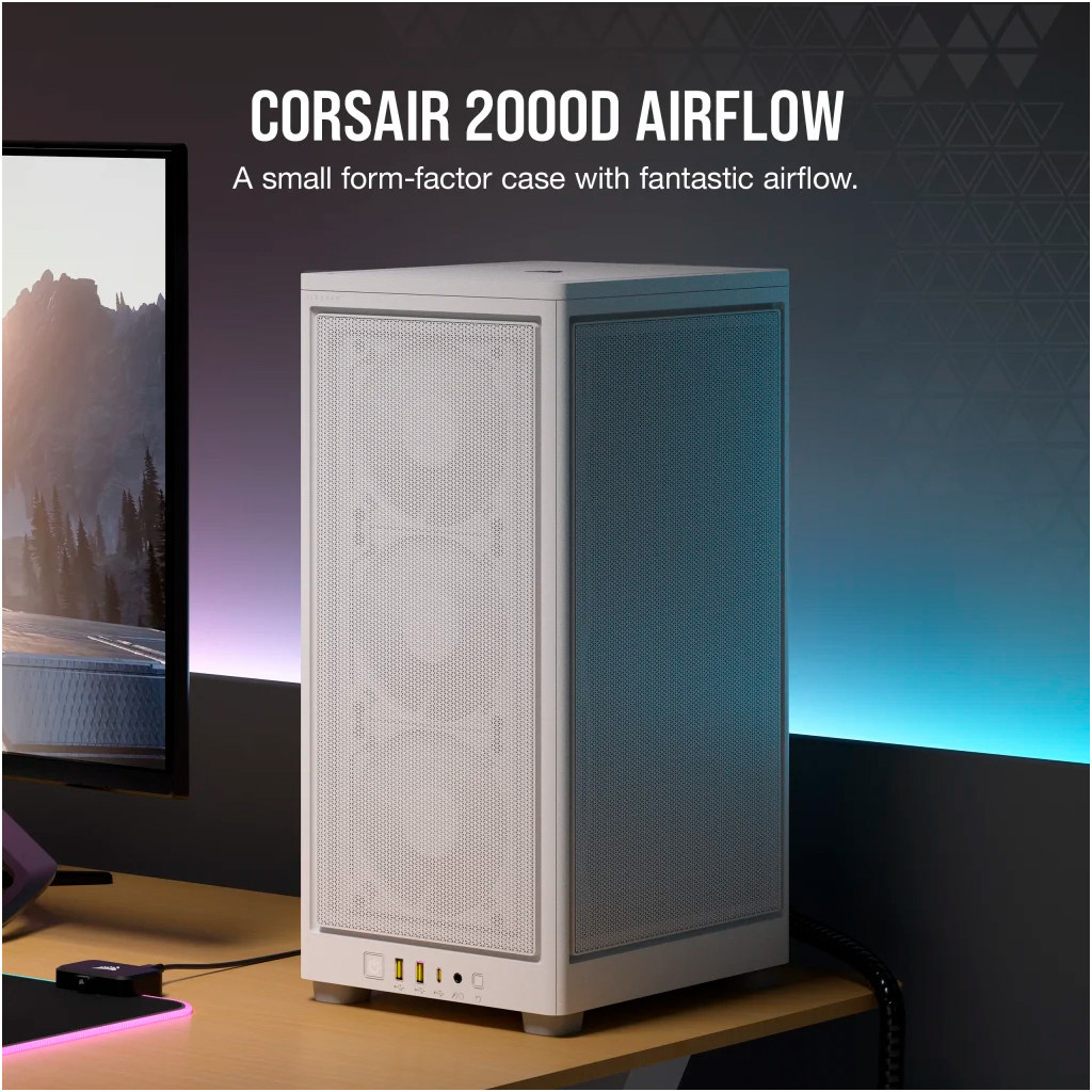 Корпус Corsair 2000D AIRFLOW White (CC-9011245-WW) - зображення 11