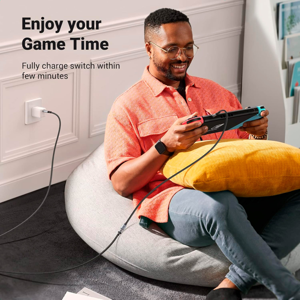 Дата кабель USB-C M/F 0.5m 5A USB 3.1 Gen2 10Gbps black UGREEN (80810) - зображення 8