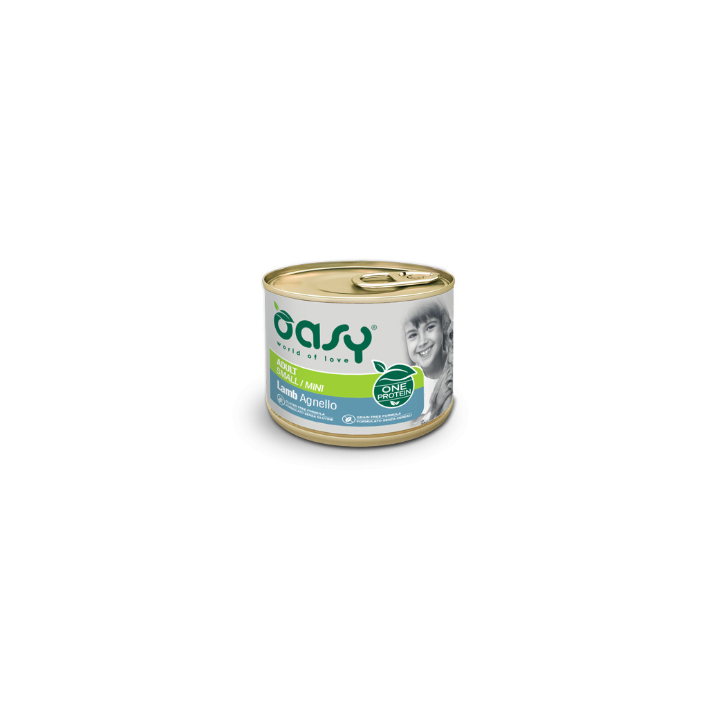 Консерви для собак OASY One Animal Protein ADULT Small/Mini з ягням 200 г (8053017344362) - зображення 1