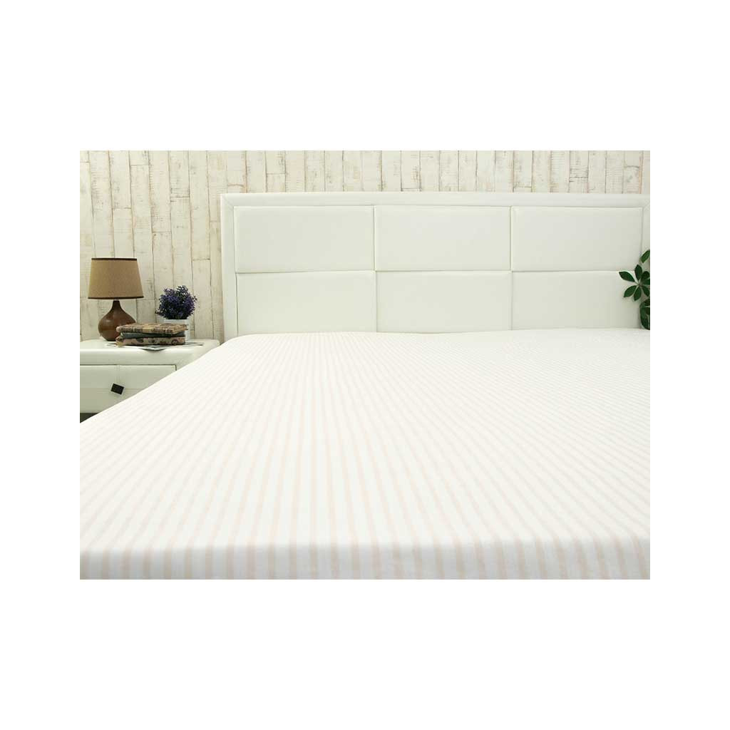 Простирадло Руно бязь Бежева смужка 143х215 см (71.114Б_Бежева смужка) - зображення 1