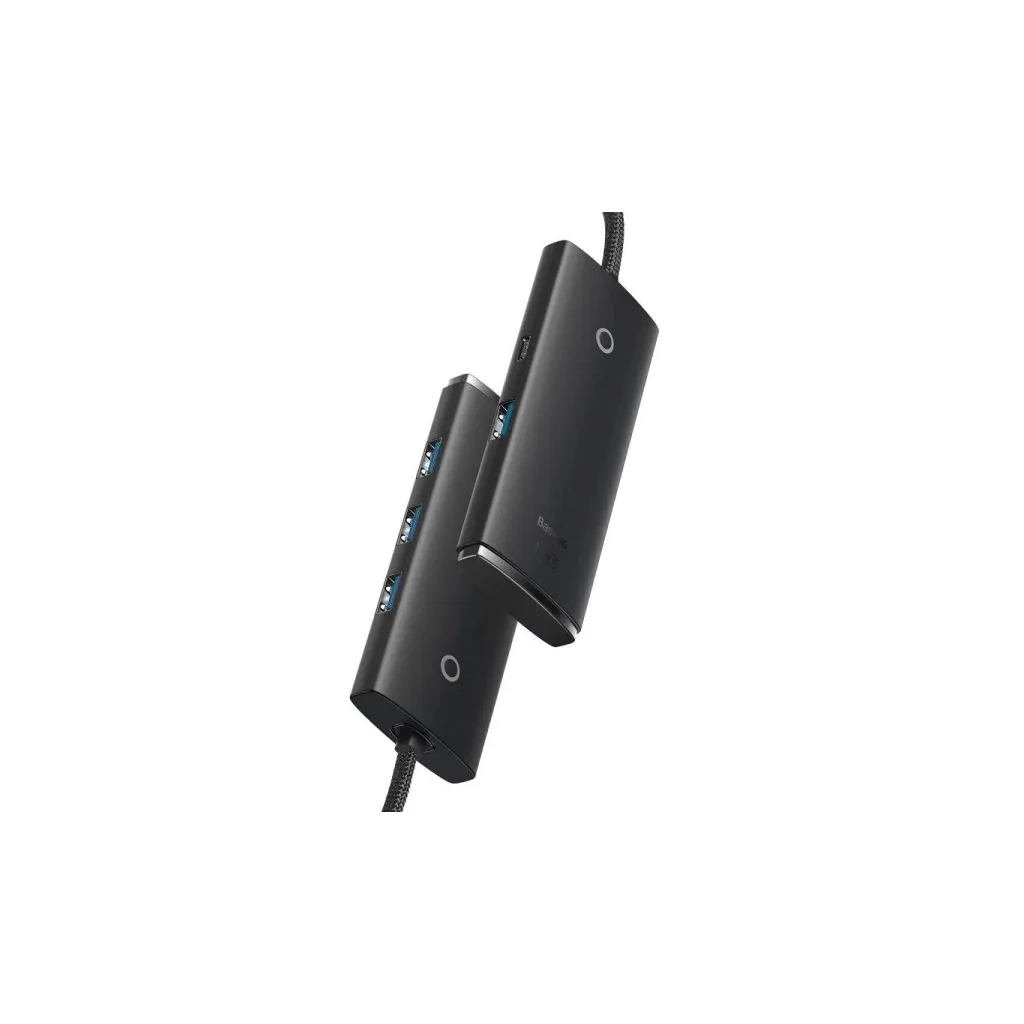 Концентратор Baseus USB-C to 4xUSB 3.0 1.0m black (WKQX030401) - изображение 4