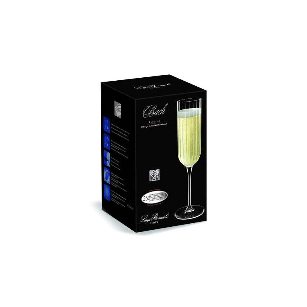 Набір келихів Luigi Bormioli Bach для ігристого вина 210 мл 4шт/уп (11283/01) - изображение 5