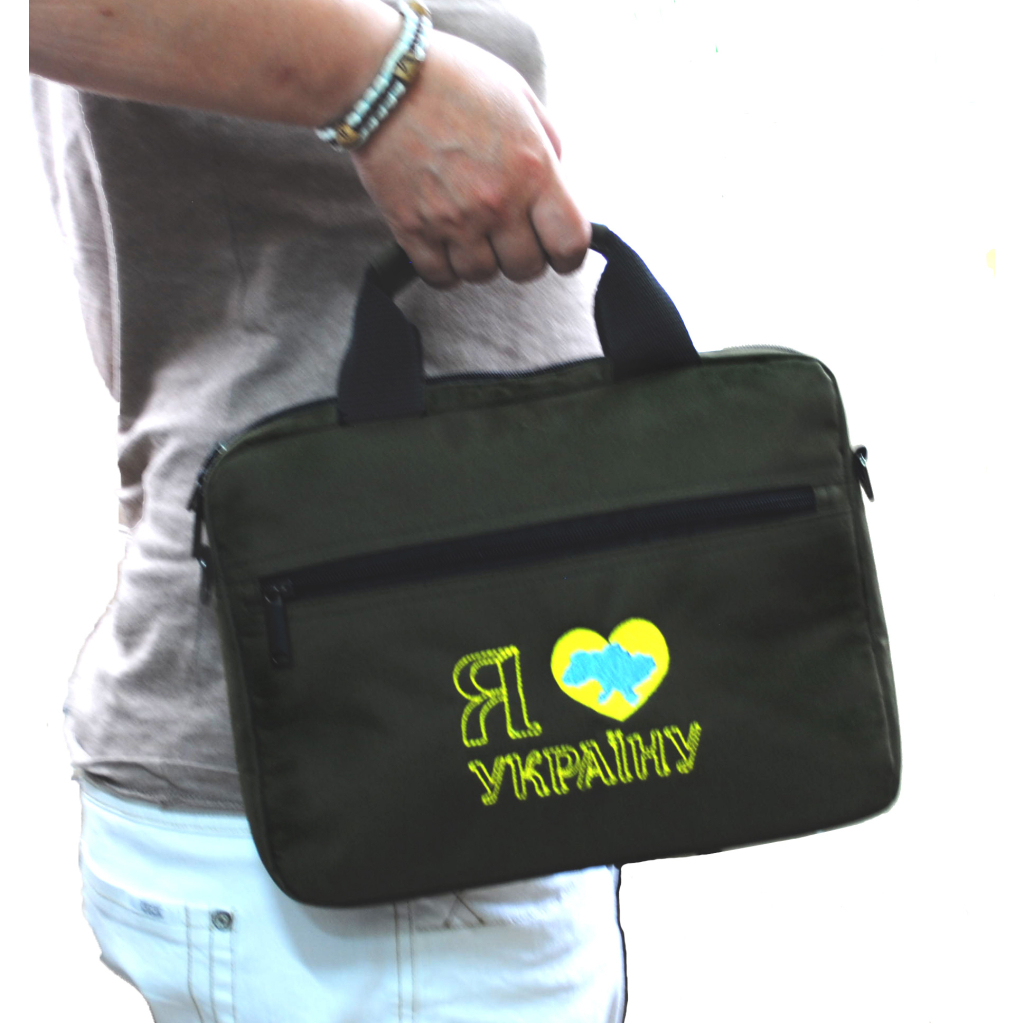 Сумка для ноутбука Porto 12'' PN12 LoveUkraine Green (PN12GR_LoveUkr) - зображення 5