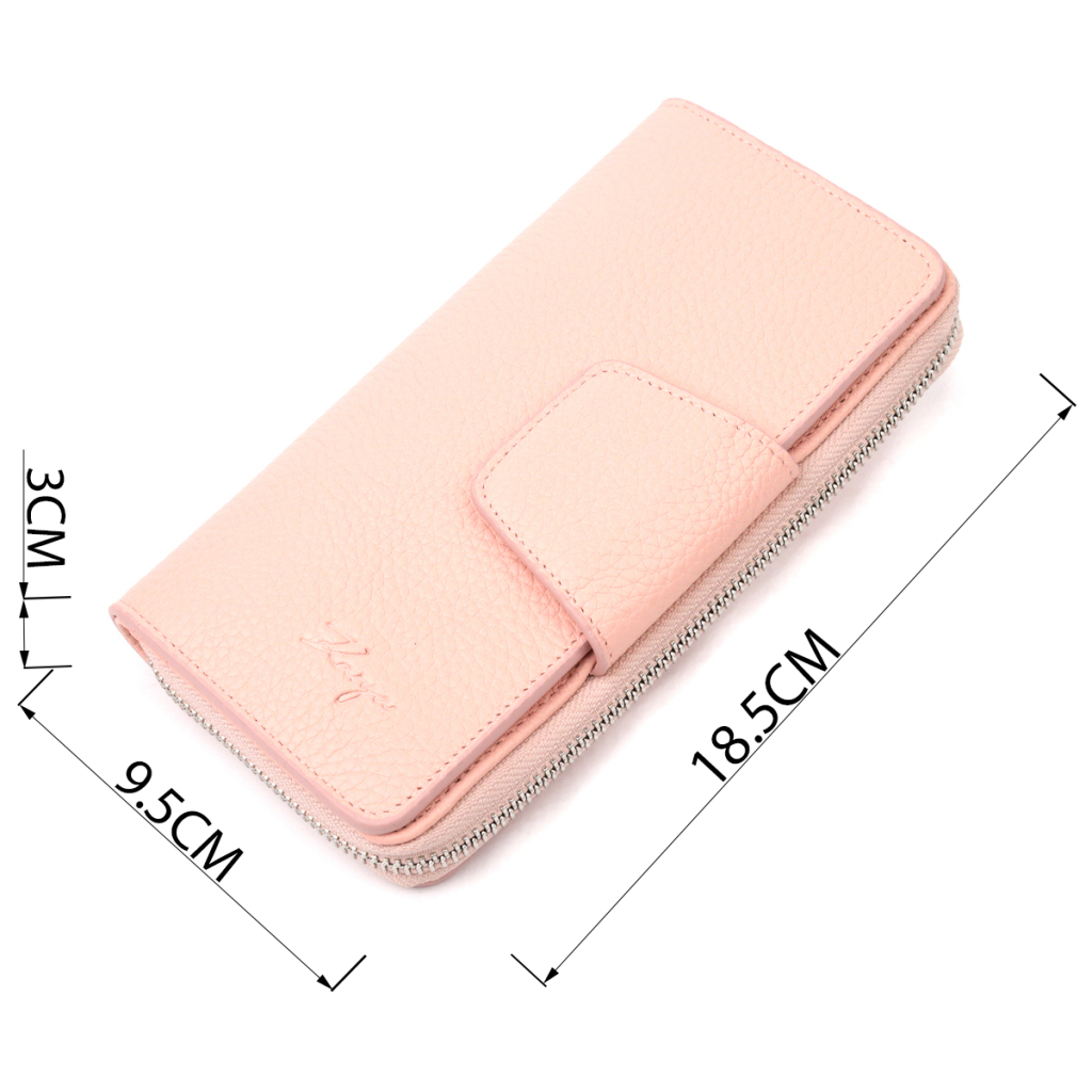 Гаманець Karya З натуральної шкіри Рожевий (21158) - зображення 3