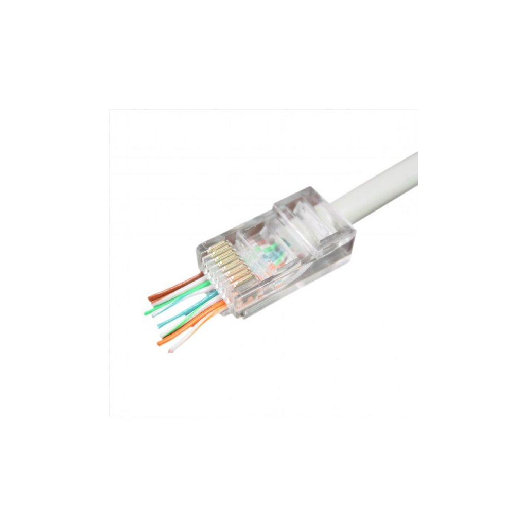 Конектор Cablexpert RJ45 cat.5e UTP 8P8C (сквозное отв., позолоч. конт.) 50 шт (LC-PTU-01/50) - picture 1