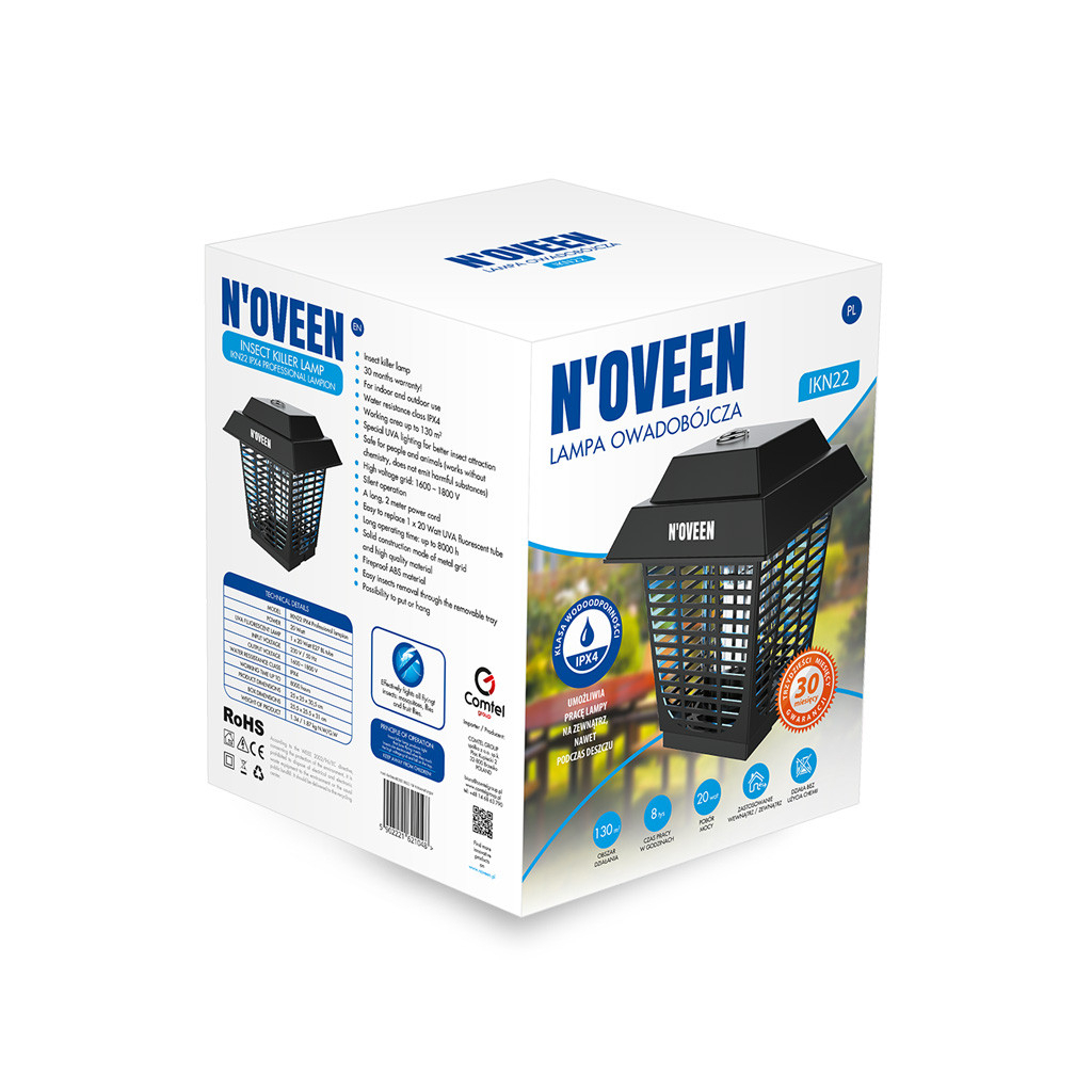 Інсектицидна лампа N'oveen IKN22 (RL074364) - зображення 6