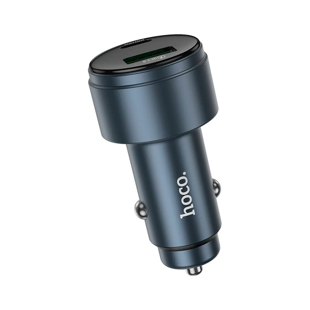 Зарядний пристрій HOCO HOCO Z57B Glorious 63W dual-port display USB-C PD45W + USB QC3.0 Metal Gray (6942007633161) - зображення 3