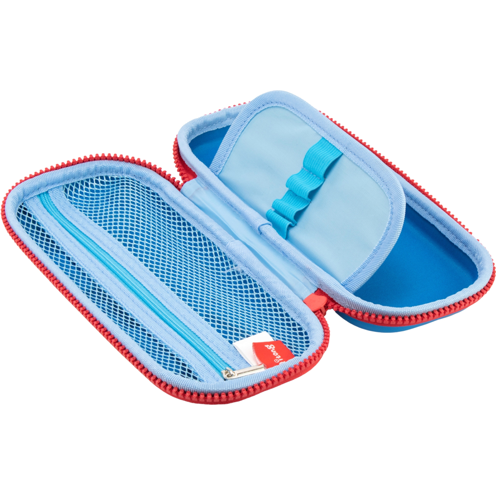 Пенал Cool For School з тисненням 1 відділення Блакитний (QT-5698-Blue) - изображение 3