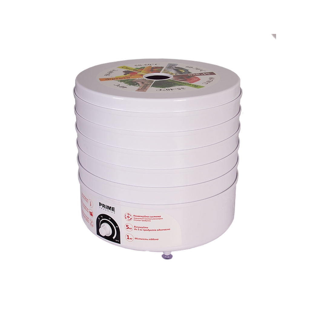 Сушка для овочів та фруктів PRIME Technics PFD 502 W - зображення 1