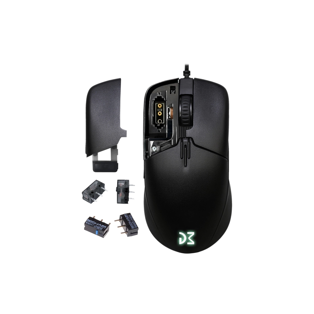 Мишка Dream Machines DM7 Switch Kailh PA 3370 USB Black + Додатково світчі Omron_Switch_50mil (DM7_SWITCH_SWITCHBUNDLE) - зображення 5