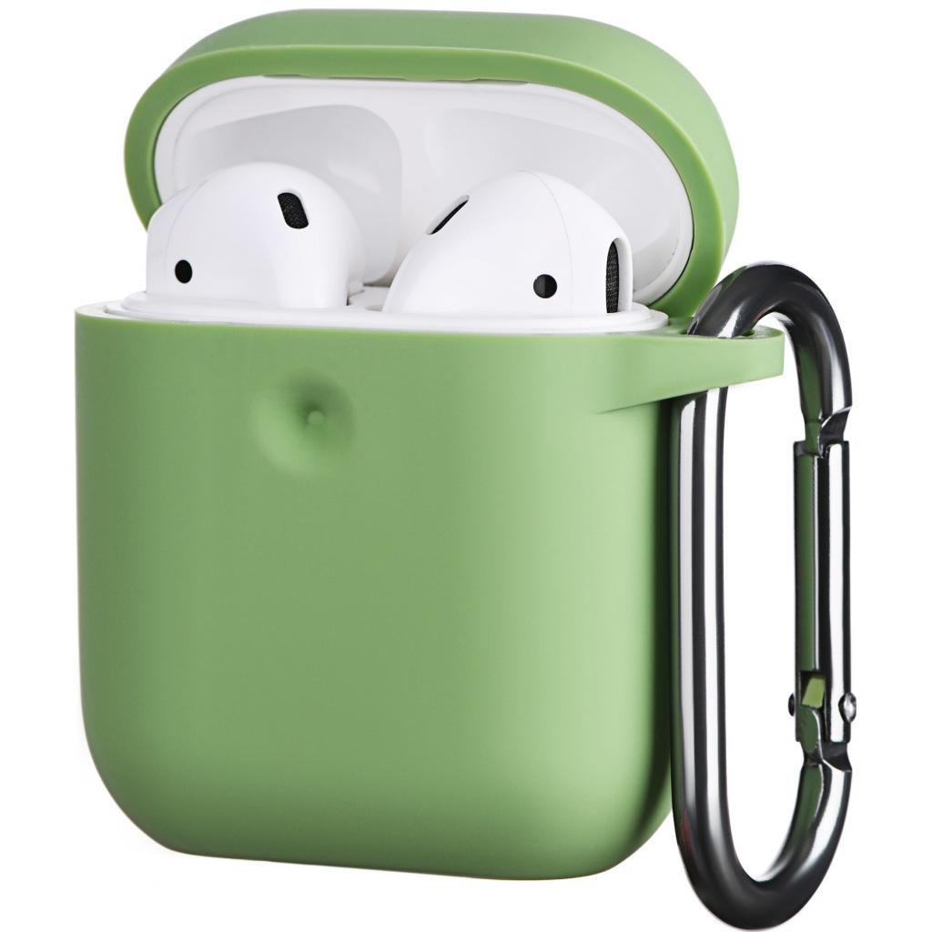 Чохол для навушників 2E для Apple AirPods Pure Color Silicone 3.0 мм Light green (2E-AIR-PODS-IBPCS-3-LGR) - зображення 2