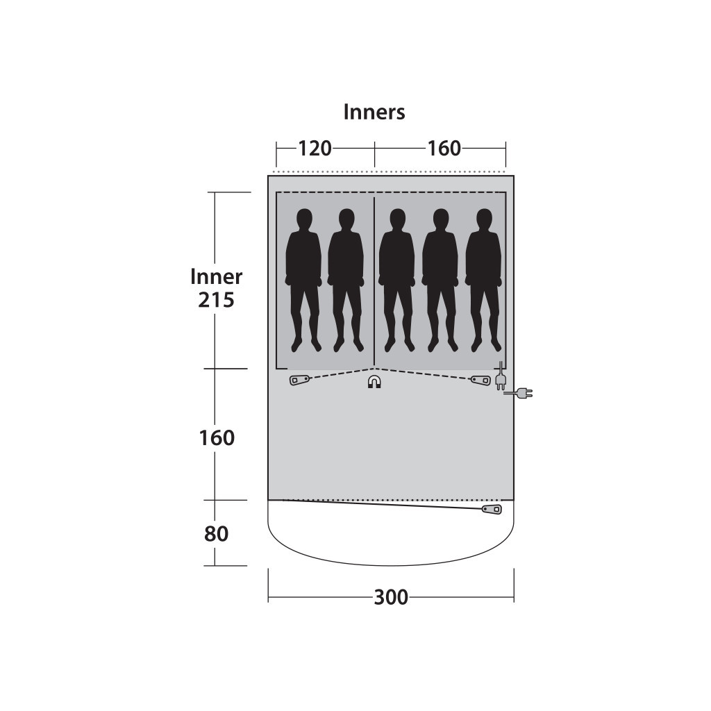 Намет Outwell Oakwood 5 Green (928822) - зображення 10