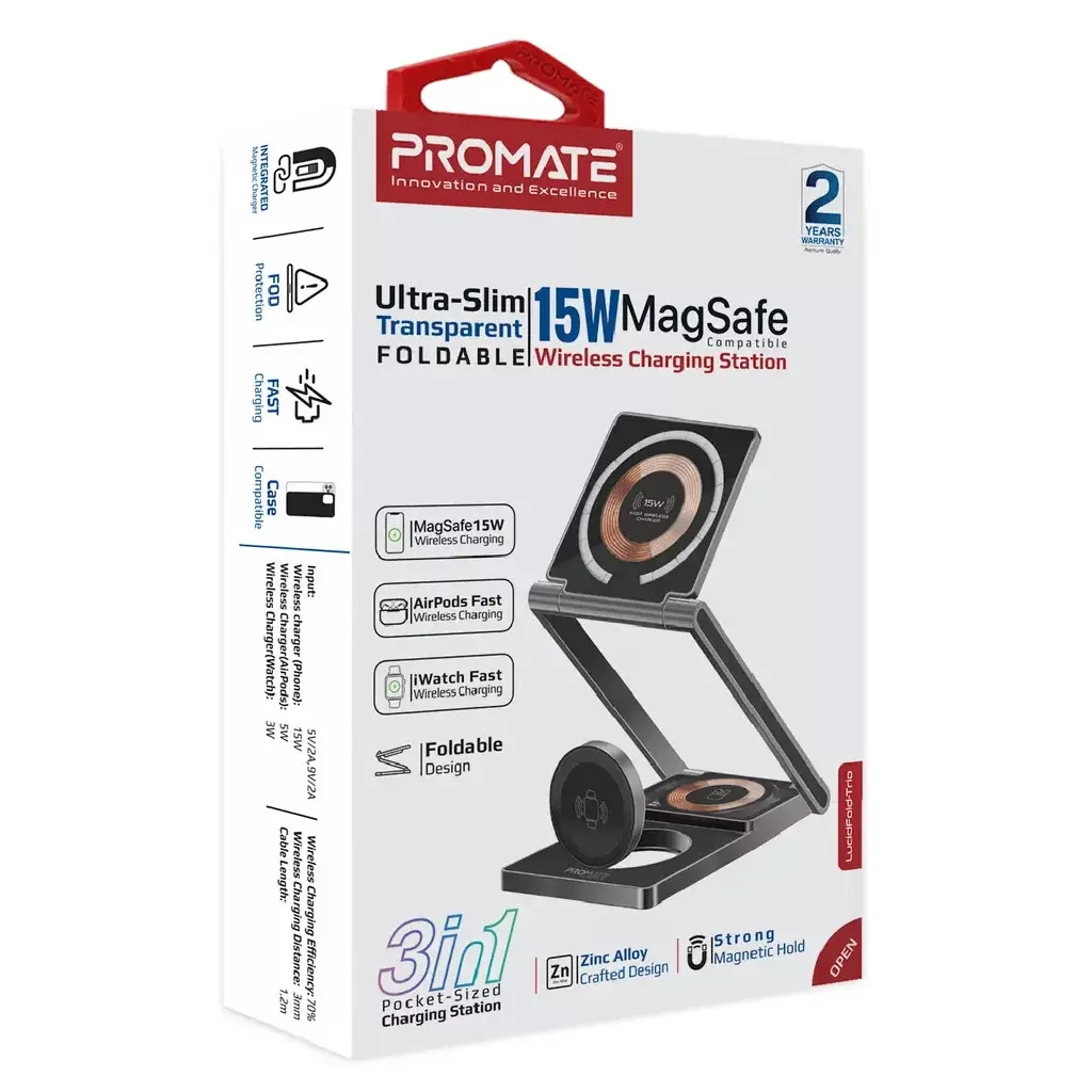 Зарядний пристрій Promate lucidfold-trio - зображення 2