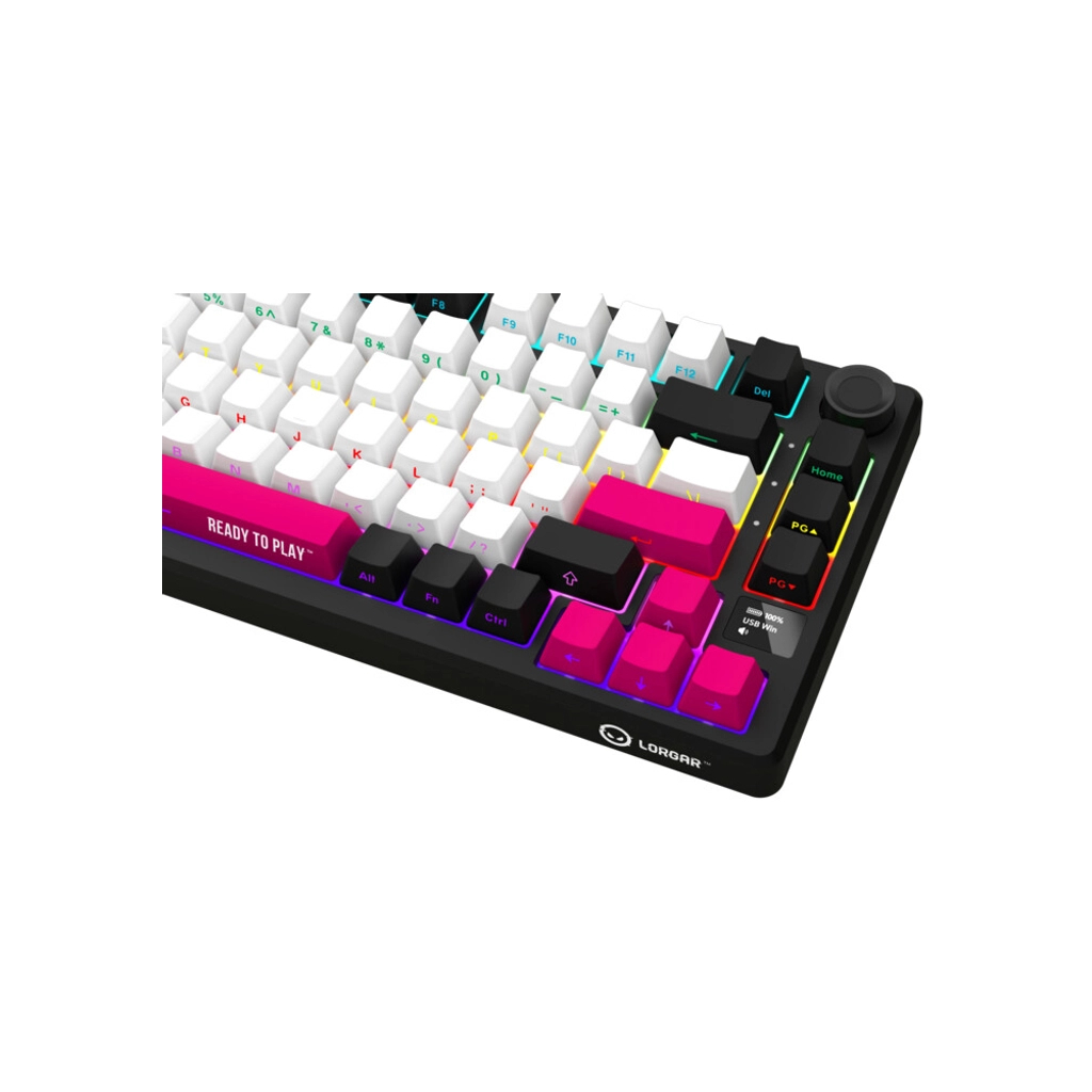 Клавіатура Lorgar KBP7075W Pro RGB Wireless/Bluetooth/USB UA Black/red (LRG-KBP7075W-BK-US) - зображення 7