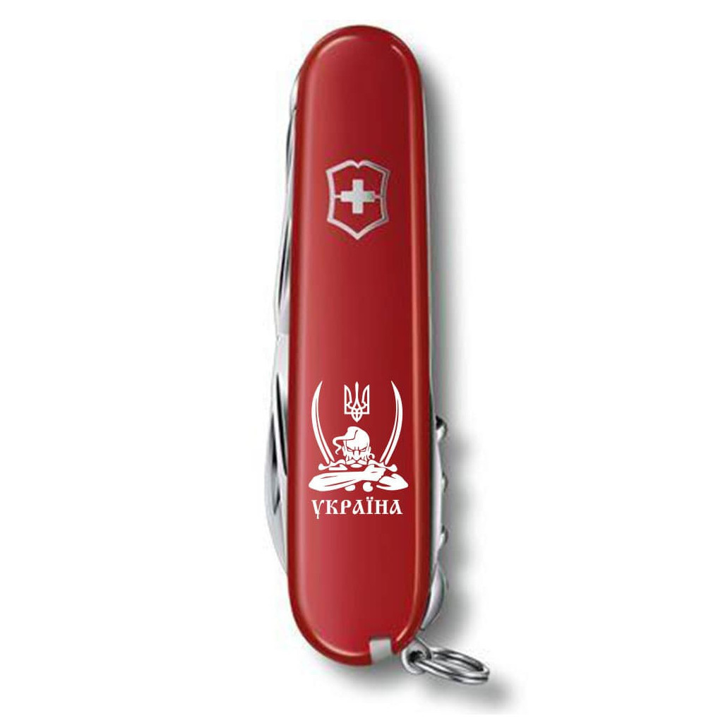 Ніж Victorinox Climber Ukraine Козак з шаблями (1.3703_T1110u) - зображення 4
