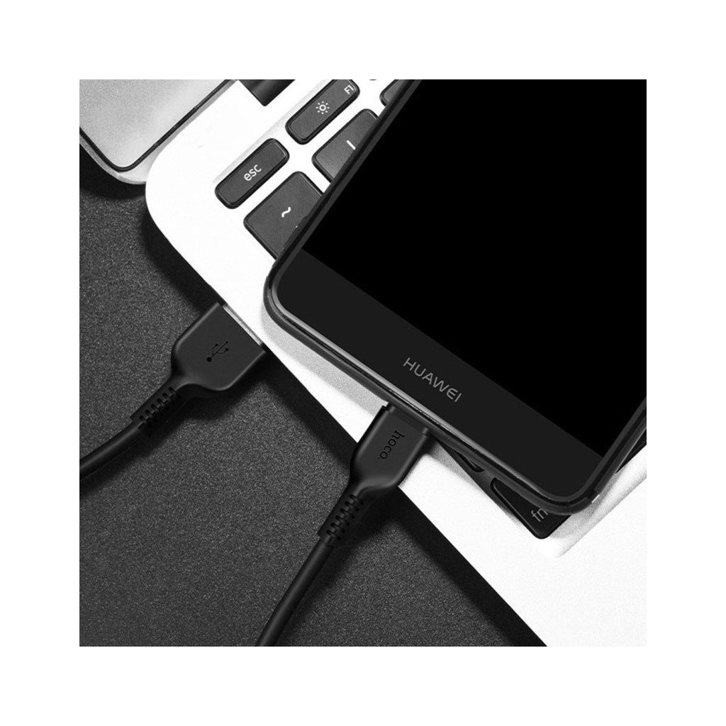 Дата кабель USB 2.0 AM to USB-C 1.0m 3A PVC X20 black HOCO (6957531068846) - зображення 6
