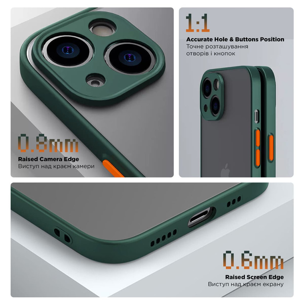 Чохол до мобільного телефона Armorstandart Frosted Matte Tecno Spark 20C (BG7n) Dark Green (ARM73583) - зображення 3