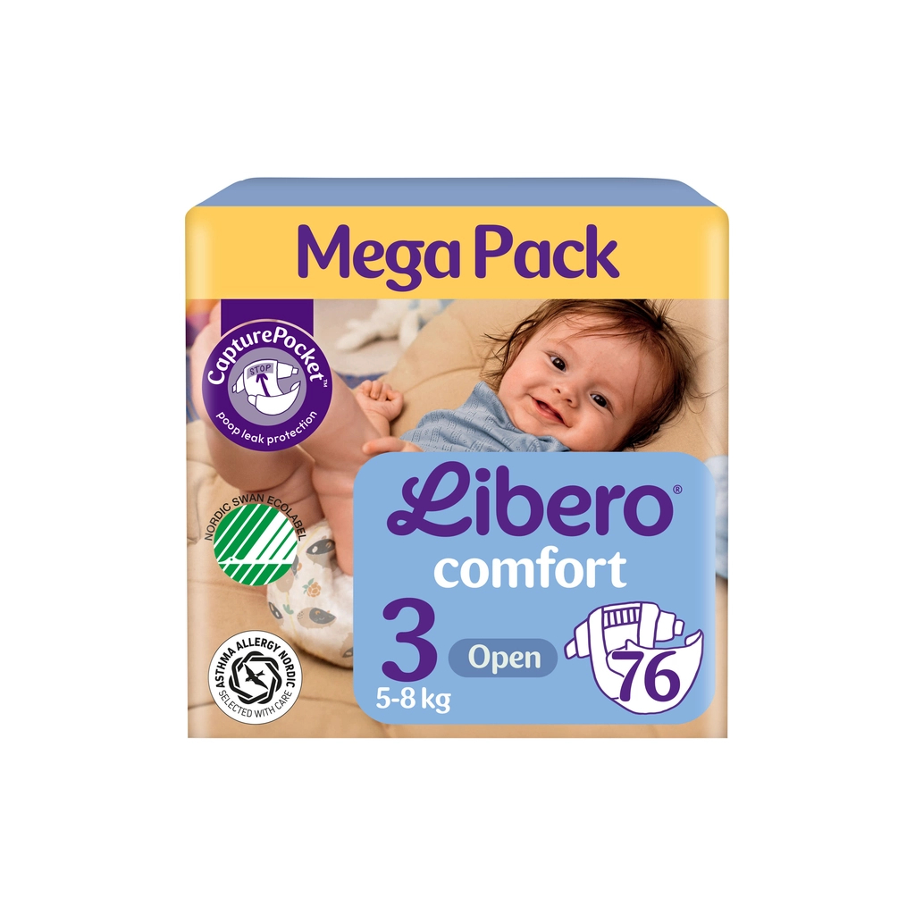 Підгузки Libero Comfort Розмір 3 (5-8 кг) 76 шт (7310361157422) - зображення 1
