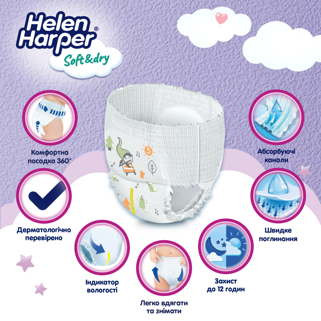 Підгузки Helen Harper Soft&Dry Junior Розмір 5 (12-17 кг) 40 шт (5411416031741) (271442) - зображення 2