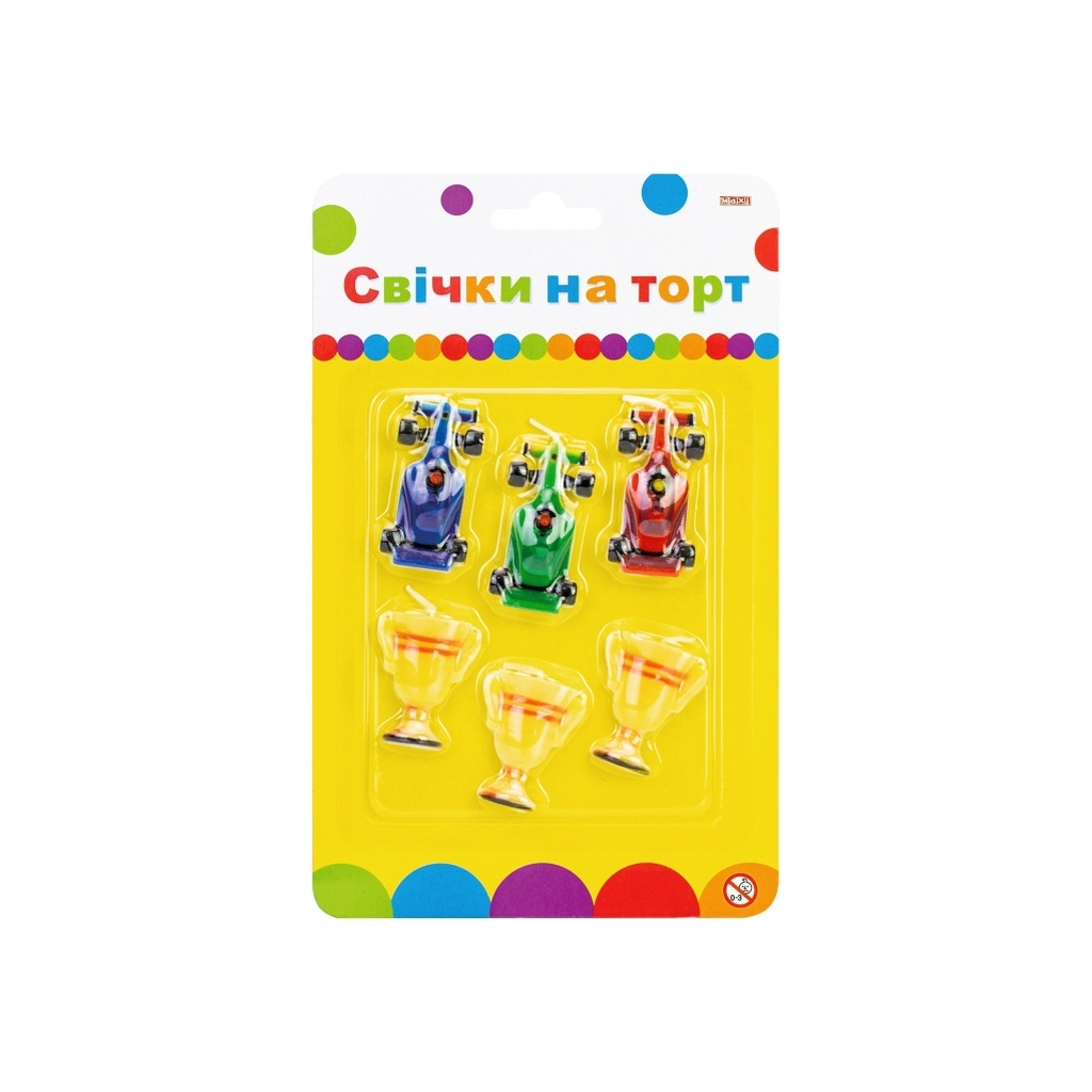 Свічка Maxi Гонки 6 шт на торт (MX624021) - зображення 1