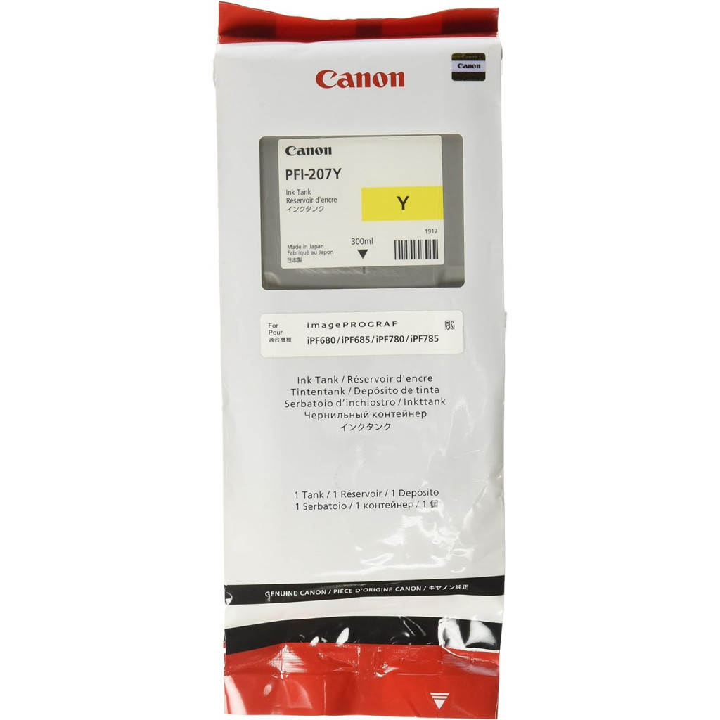 Картридж Canon PFI-207Y 300ml yellow (8792B001) - зображення 1