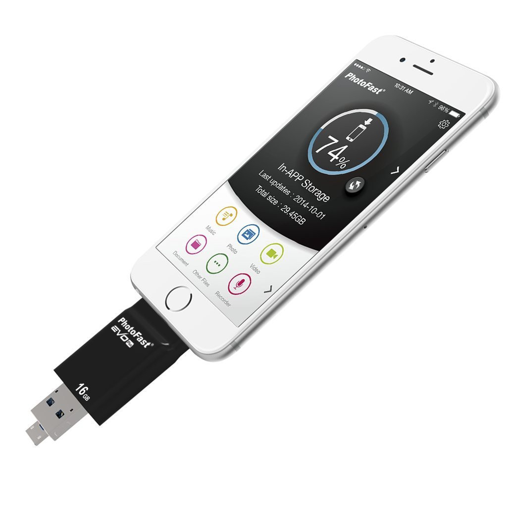 USB флеш накопичувач PhotoFast 16GB i-Flashdrive EVO Plus Black USB3.0-microUSB/Lightning (EVOPLUS16GBU3) - зображення 11