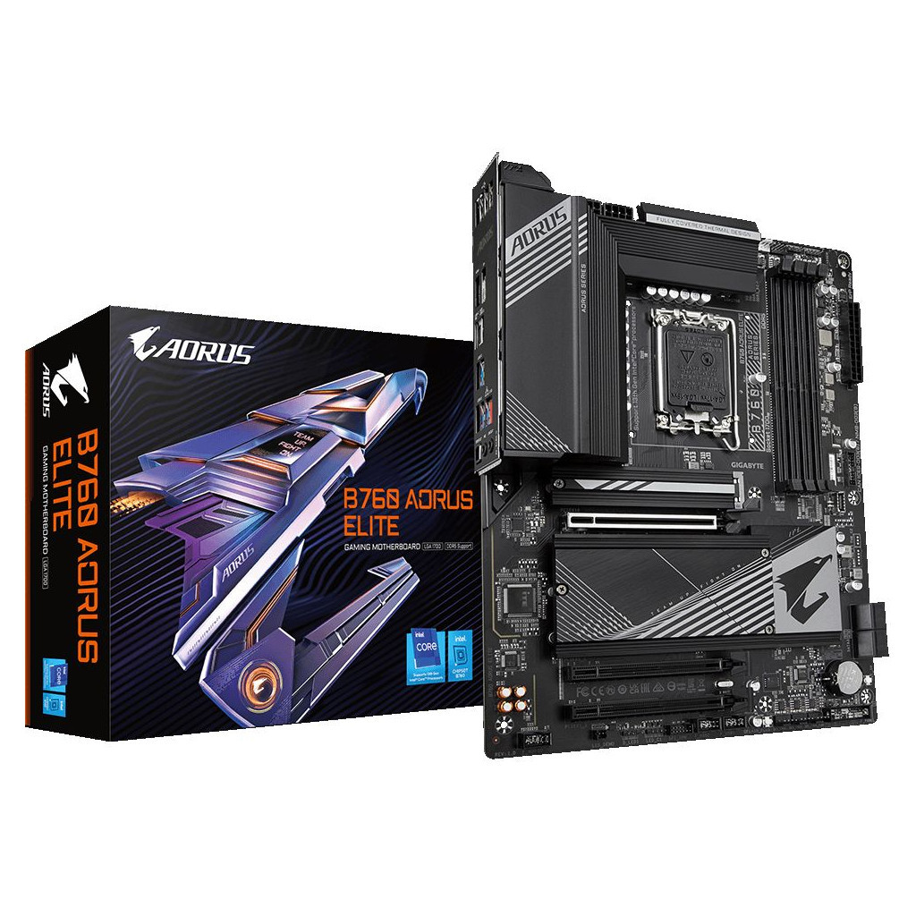 Материнська плата GIGABYTE B760 AORUS ELITE - зображення 1