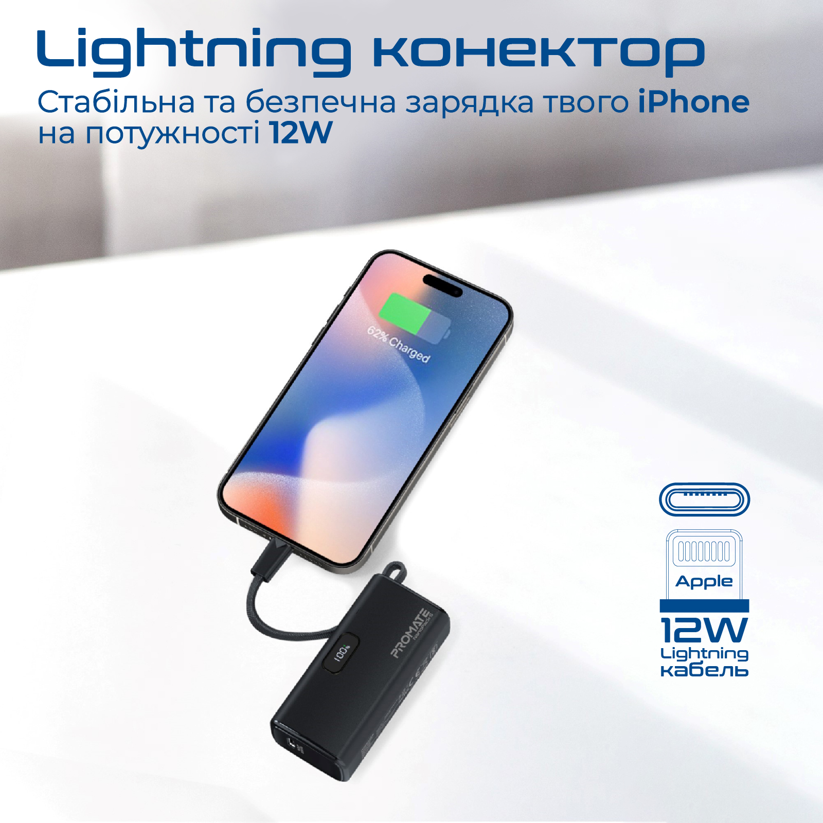 Універсальна мобільна батарея Promate Nanopack-5 5000mAh 20W Black - изображение 5