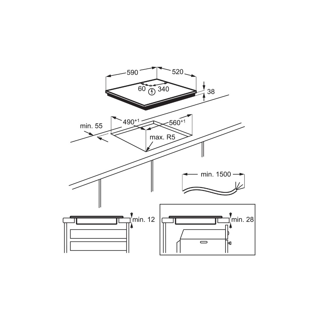 Варочна поверхня Electrolux EHF6343FOK - зображення 11