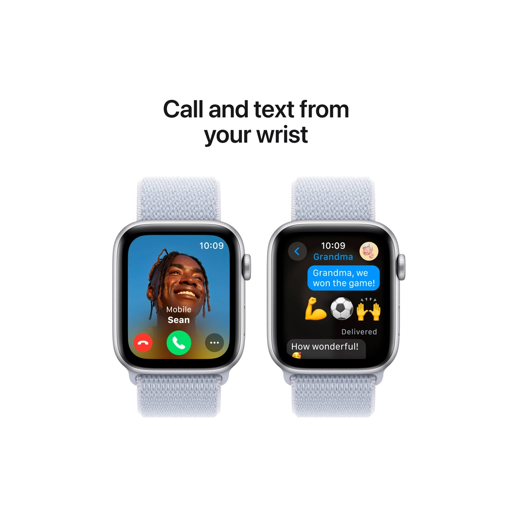 Смарт-годинник Apple Watch SE 2024 GPS 40mm Silver Aluminium Case with Blue Cloud Sport Loop (MXEE3QH/A) - зображення 4