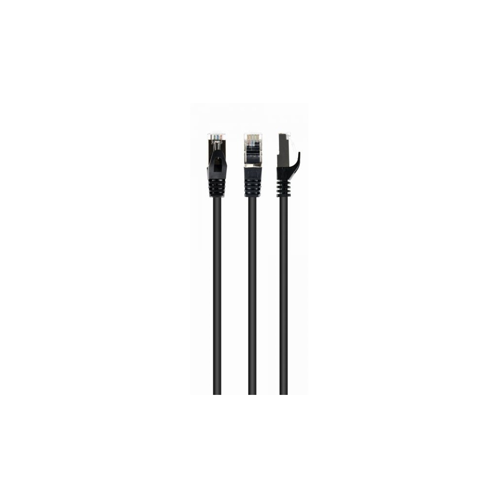 Патч-корд Cablexpert 10м S/FTP Cat 6A CU LSZH black (PP6A-LSZHCU-BK-10M) - зображення 1