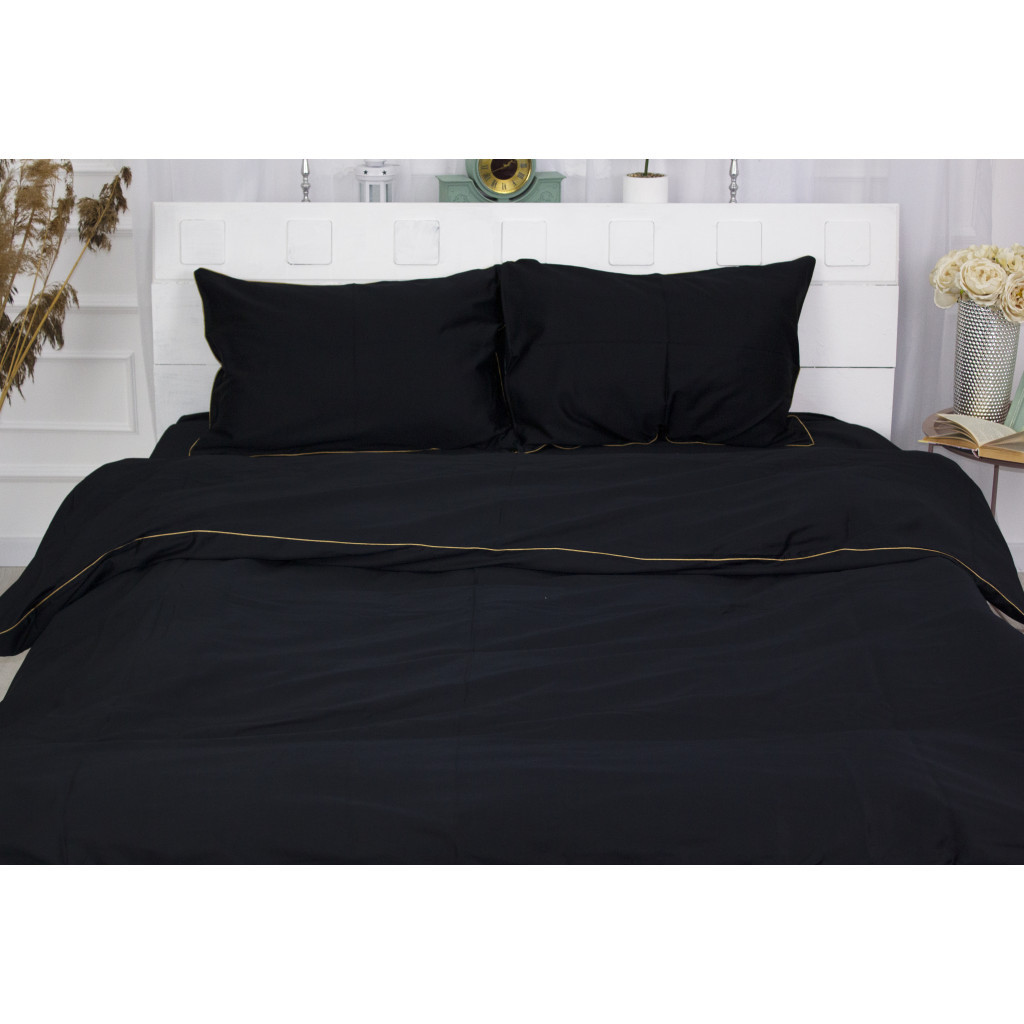 Постільна білизна MirSon Сатин Premium Corner Black Pearl 160x220 (2200001484344) - зображення 2
