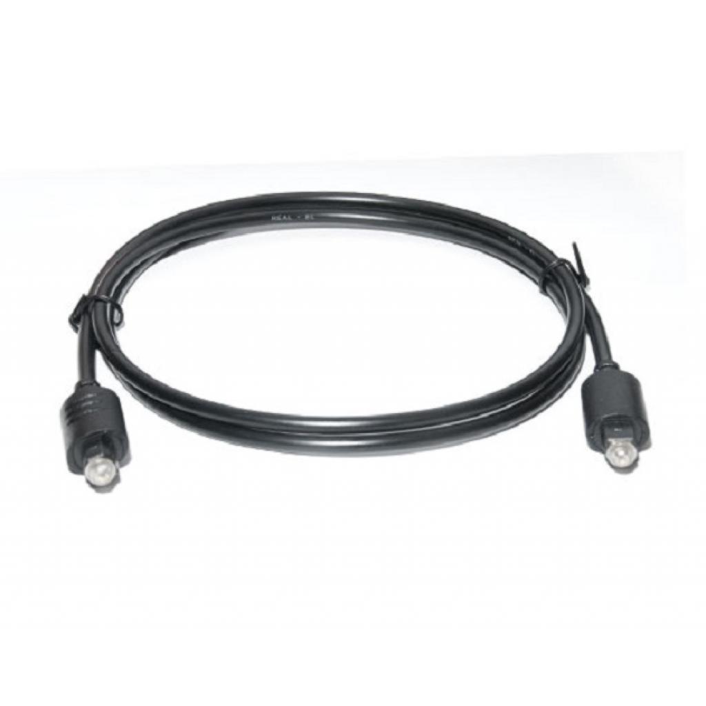 Кабель мультимедійний Optical Toslink 1.0m black REAL-EL (EL123500036) - изображение 2