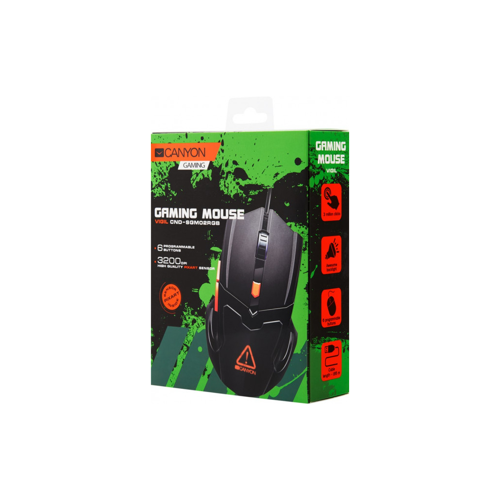 Мишка Canyon Vigil USB Black (CND-SGM02RGB) - зображення 5