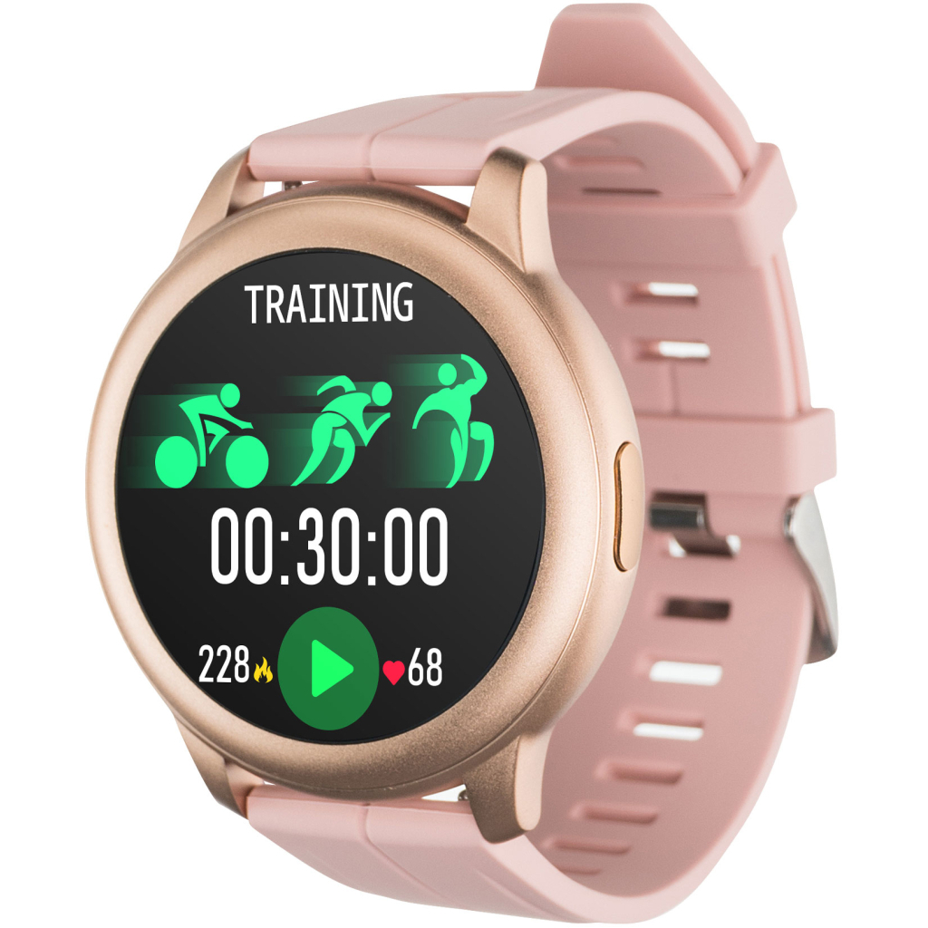 Смарт-годинник Globex Smart Watch Aero Gold-Pink - зображення 2