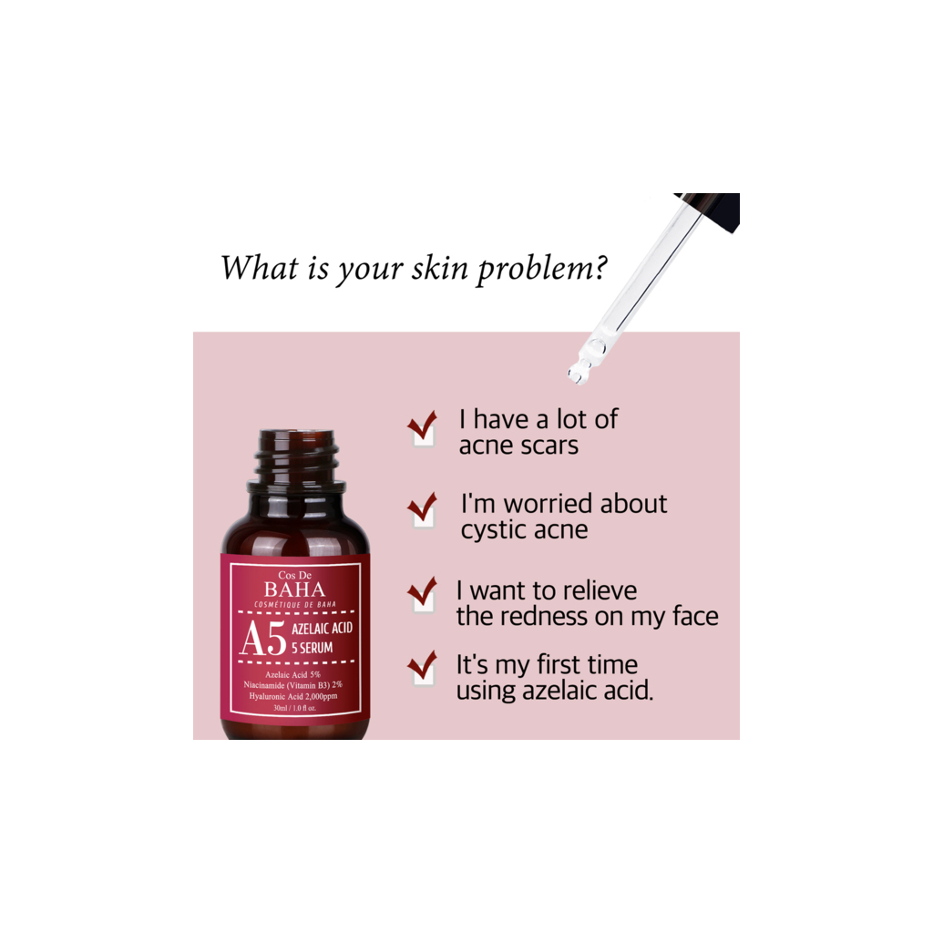 Сироватка для обличчя Cos De BAHA A5 Azlaic Acid 5% Serum 30 мл (8809240319109) - изображение 4