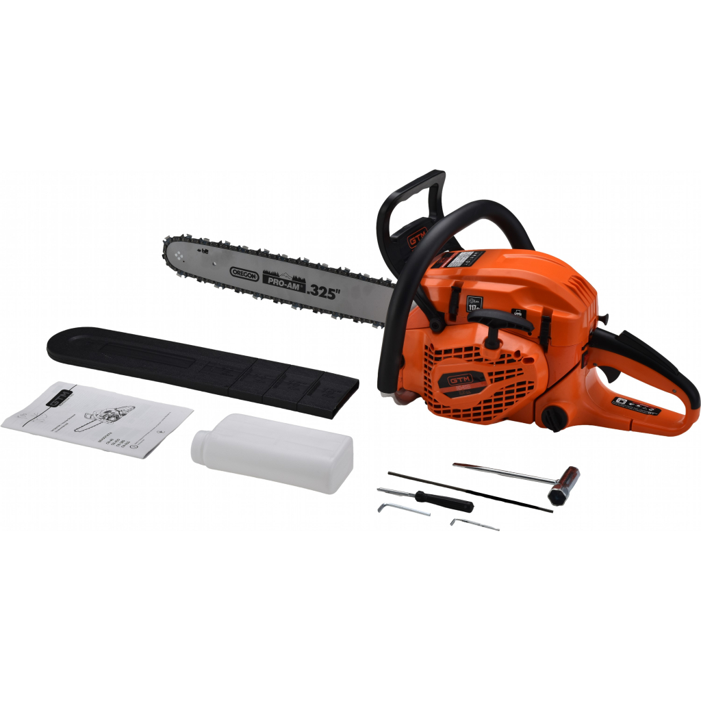 Ланцюгова пила GTM бензинова CN58D 2,4кВт/3,3к.с. 18"/45см 0,325" (CN58D) - изображение 2