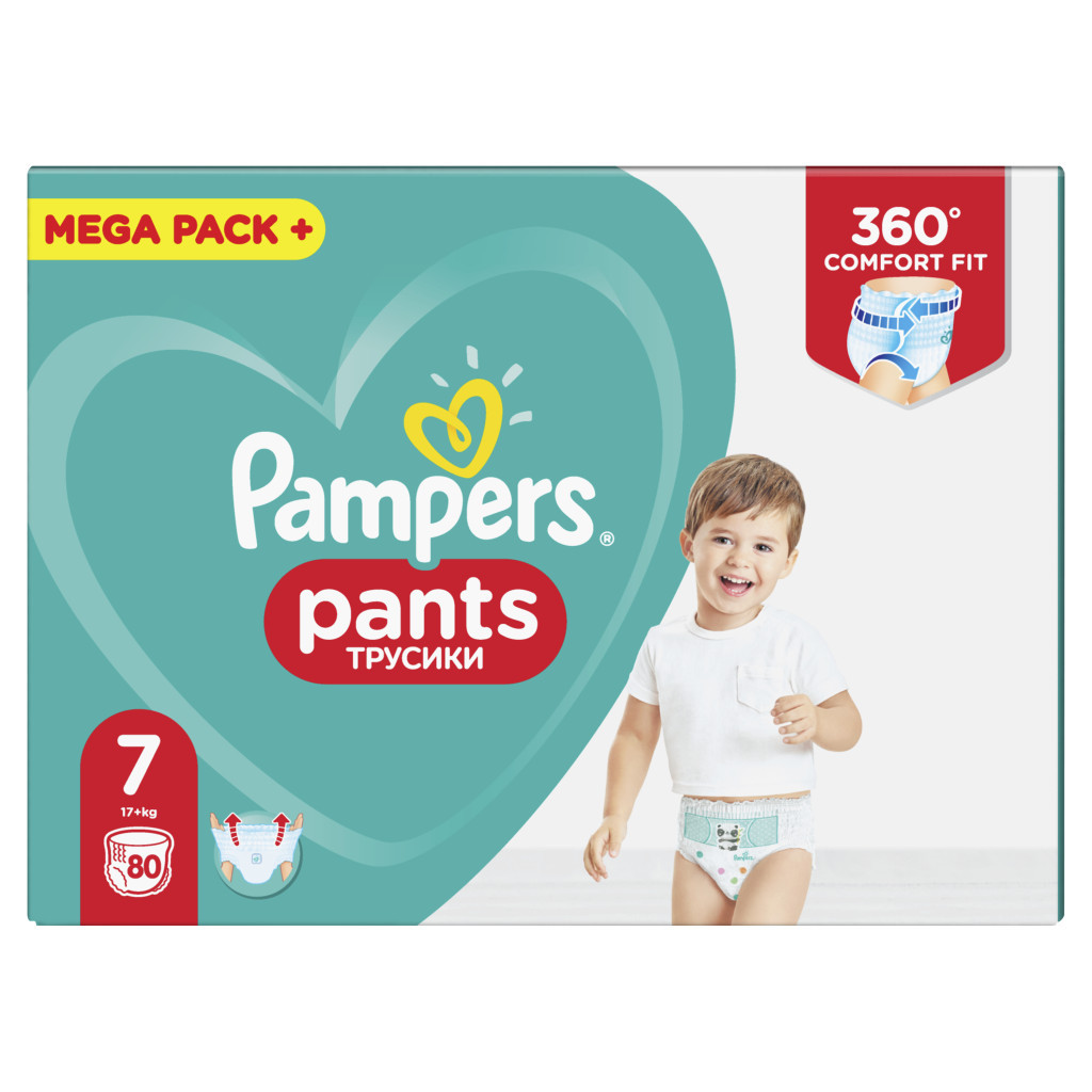 Підгузки Pampers трусики Pants Розмір 7 (17+ кг), 80 шт (8001841133812) - зображення 2