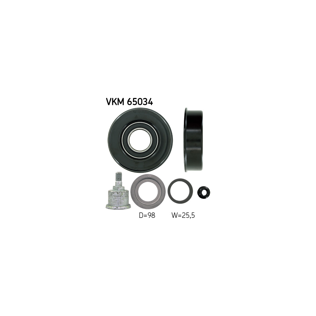 Ролик натягувача ременя SKF VKM 65034 - зображення 1